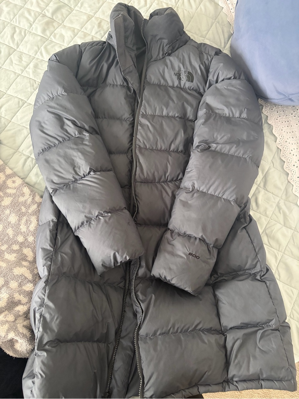 The North Face Women's Charcoal Gray Long Puffer Coat